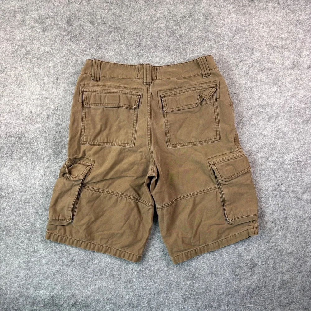 Old Navy Mens Brown Cotton Canvas Cargo Shorts Size 14 Regular Utility Outdoor